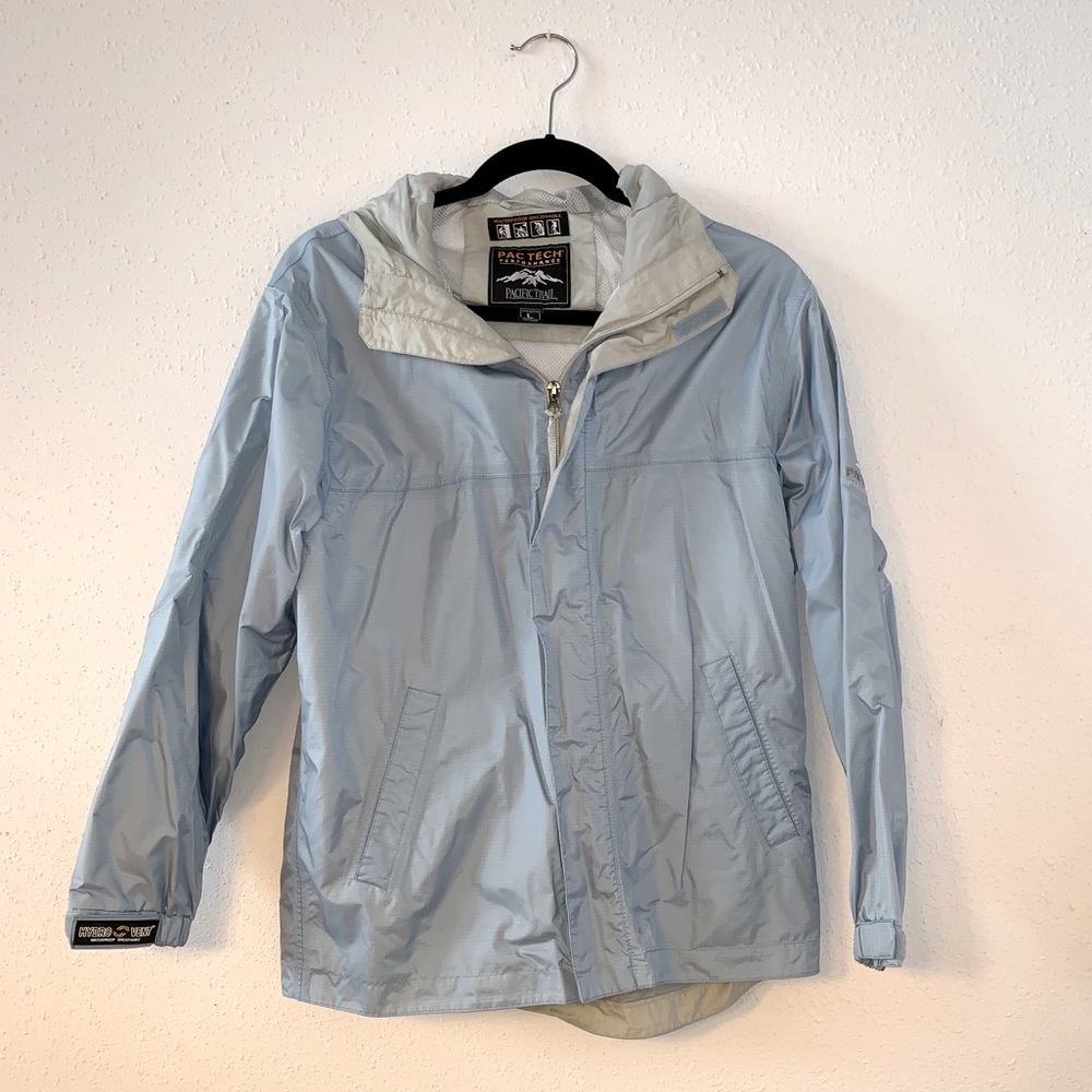 PacTech youth L light blue waterproof jacket